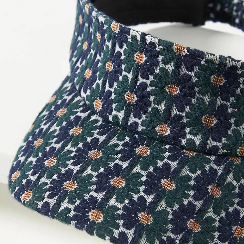 NEW ANTHROPOLOGIE FLORAL VISOR (O/S)